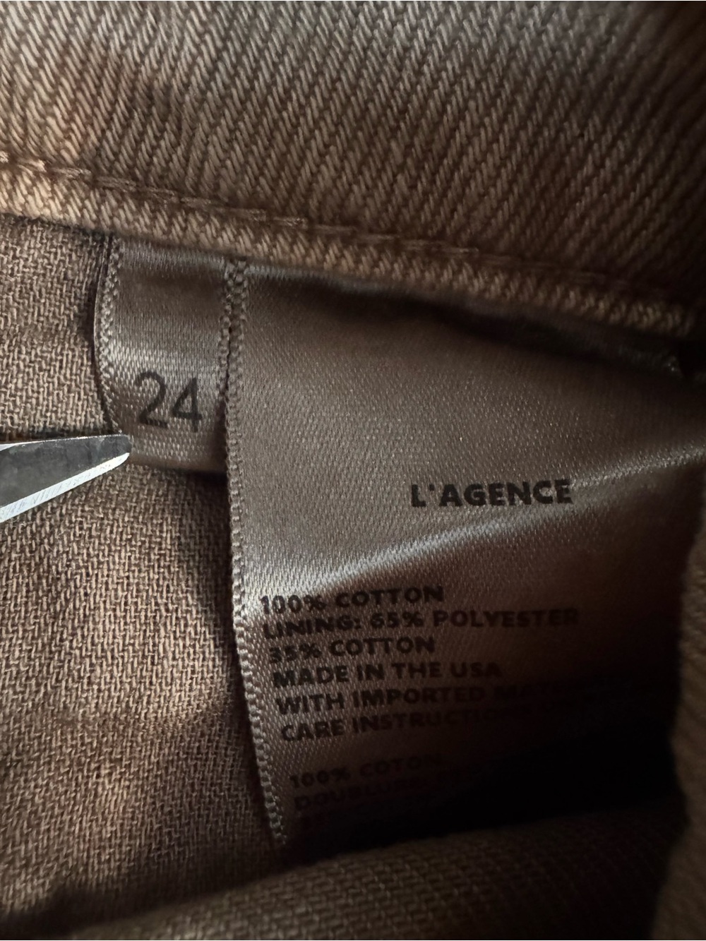 L'AGENCE Liora High-Rise Wide-Leg ankle khaki Jean - Picture 6 of 11